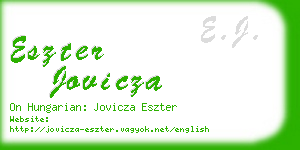 eszter jovicza business card